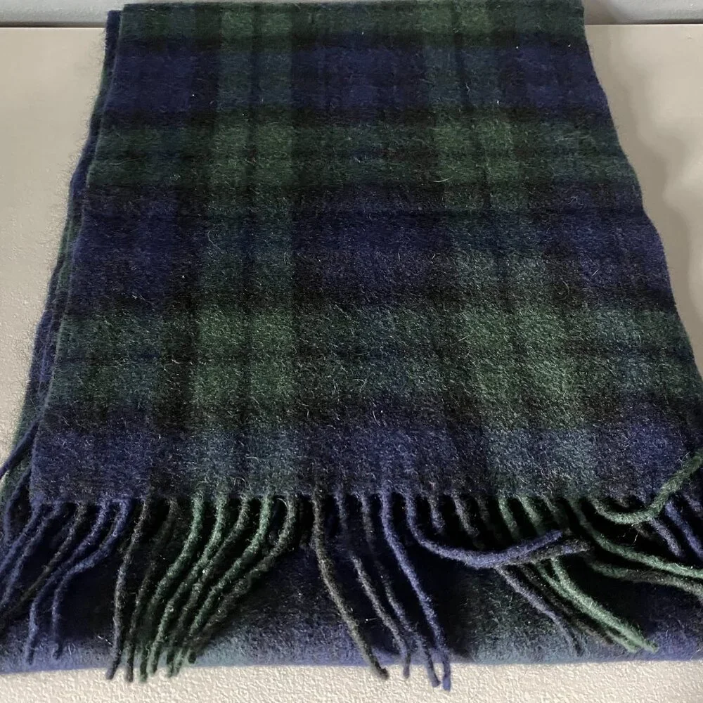Shepherds Land Tartan Plaid Heritage Gorpcore Preppy Fringe Wool Scarf 65